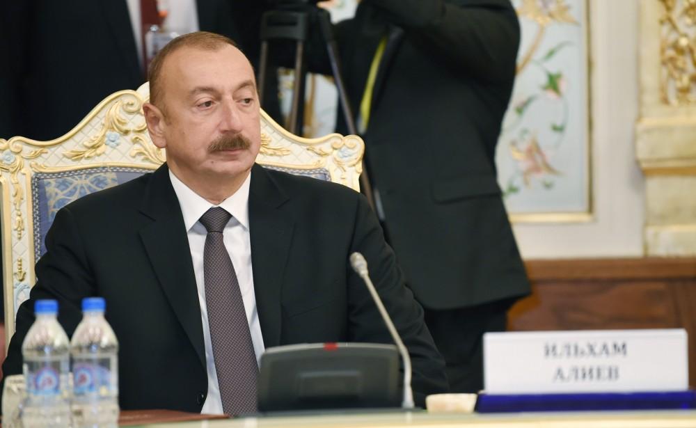 President Aliyev attends CIS Heads of State Council session in Dushanbe (PHOTO)