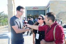 Вице-президент Фонда Гейдара Алиева Лейла Алиева и президент Baku Media Center Арзу Алиева приняли участие в презентации скульптур  "Песнь в камне" в рамках Фестиваля Насими (ФОТО)