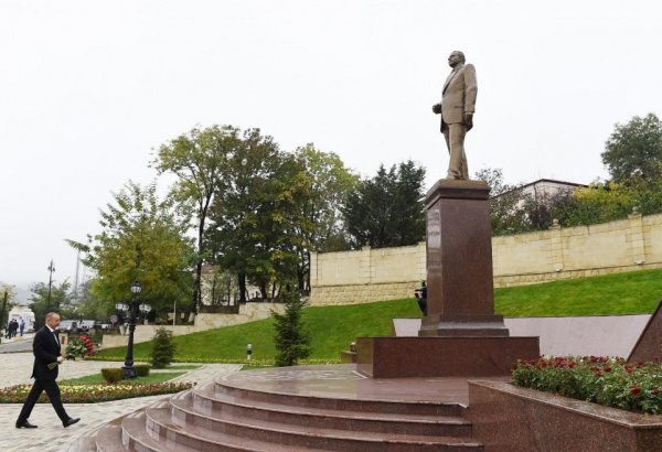 President Ilham Aliyev arrives in Lerik district (PHOTO)