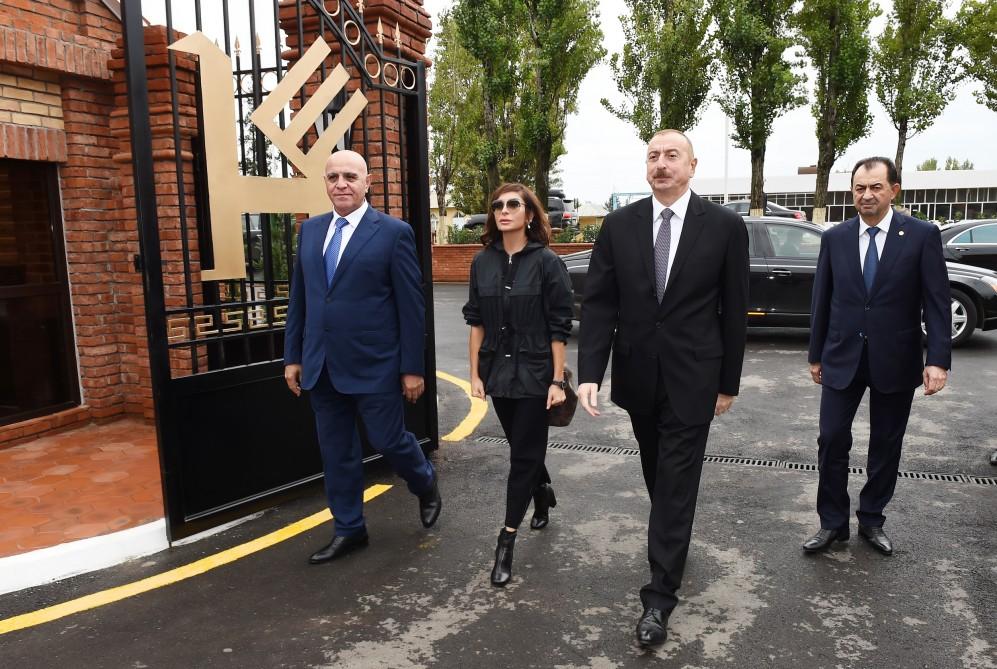 Президент Ильхам Алиев и Первая леди Мехрибан Алиева приняли участие в открытии Лянкяранского филиала ОАО «Азерхалча» (ФОТО)