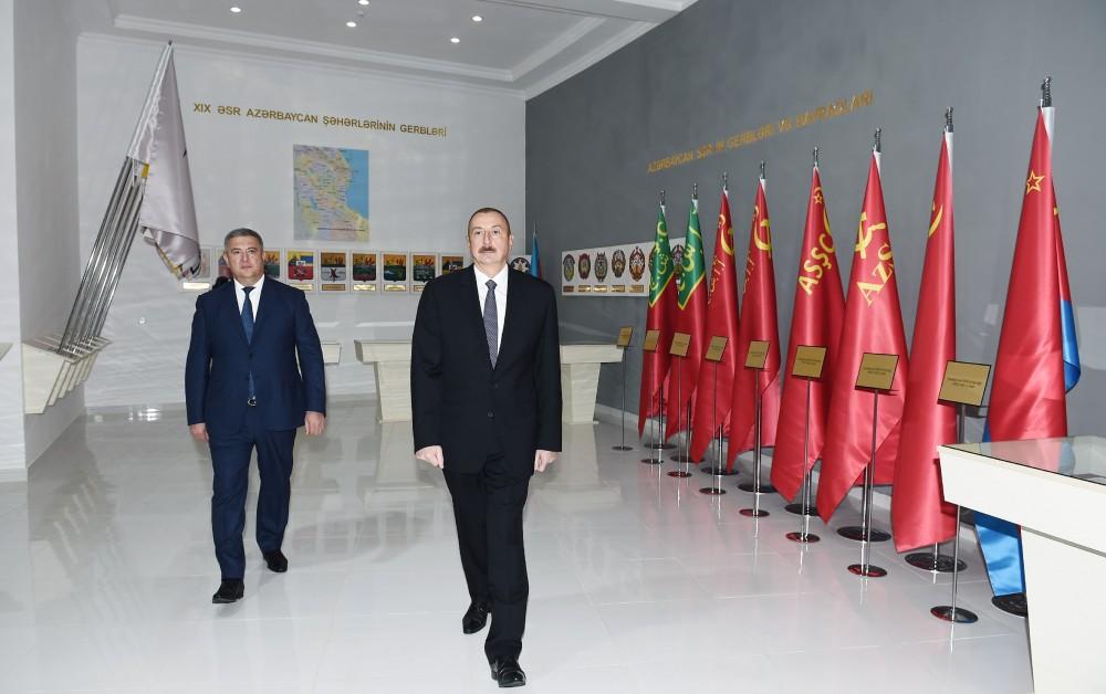 Президент Ильхам Алиев принял участие в открытии Музея флага в Лерике (ФОТО)