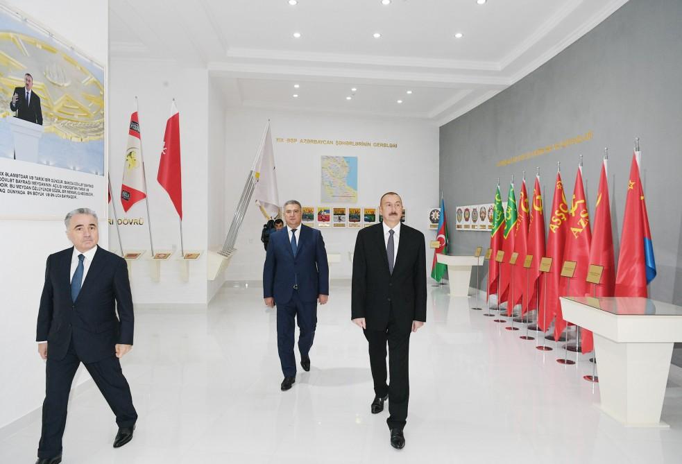 Президент Ильхам Алиев принял участие в открытии Музея флага в Лерике (ФОТО)