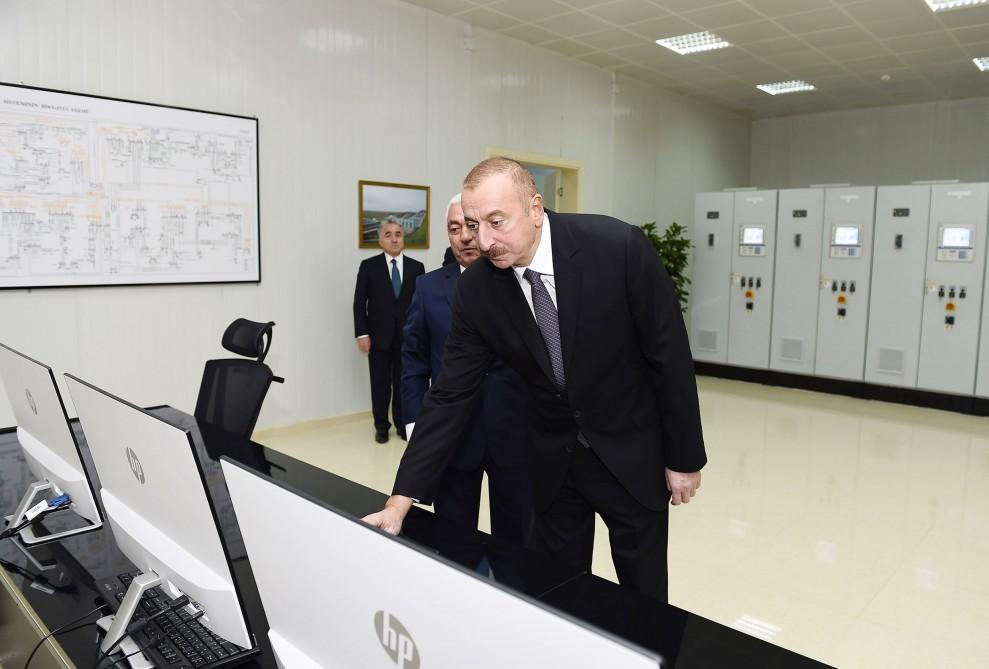 Президент Ильхам Алиев принял участие в церемонии открытия электростанции в Лерикском районе (ФОТО)