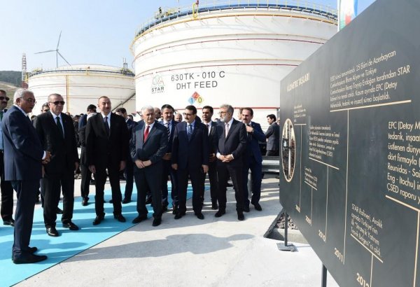 Presidents of Azerbaijan, Turkey attend opening ceremony of Star Oil Refinery (PHOTO)