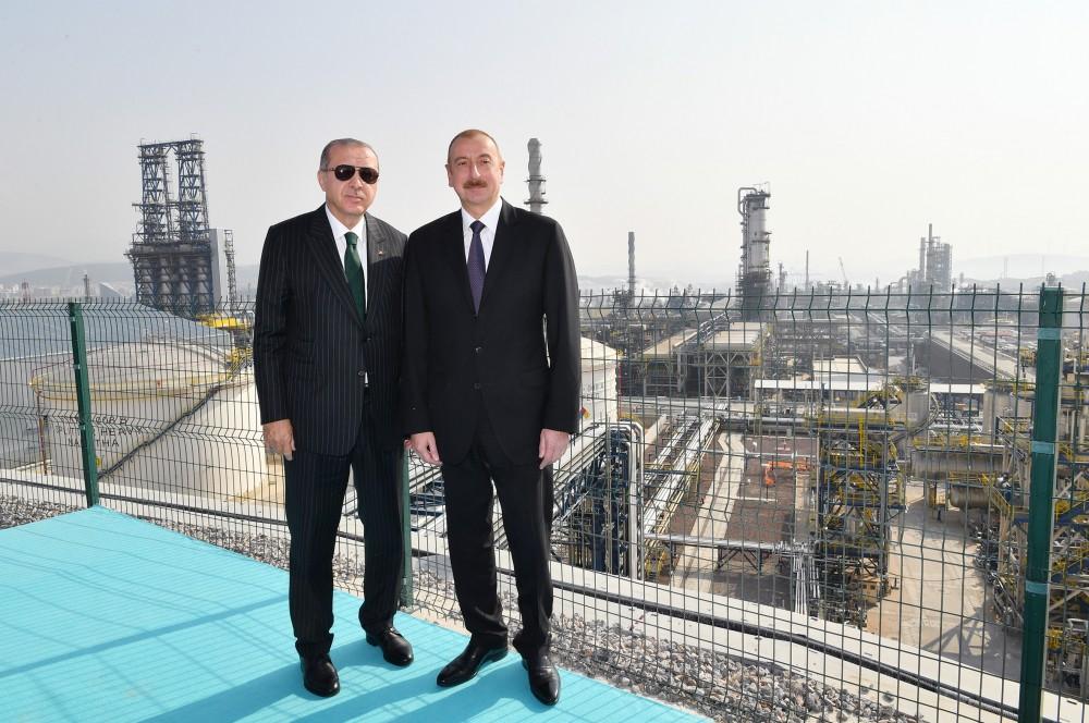 Президенты Азербайджана и Турции приняли участие в церемонии открытия НПЗ Star (ФОТО)
