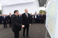 Президент Ильхам Алиев принял участие в церемонии открытия нового канала-притока реки Араз (ФОТО)