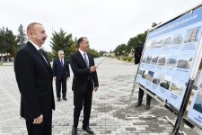 Президент Ильхам Алиев прибыл в Имишлинский район (ФОТО)