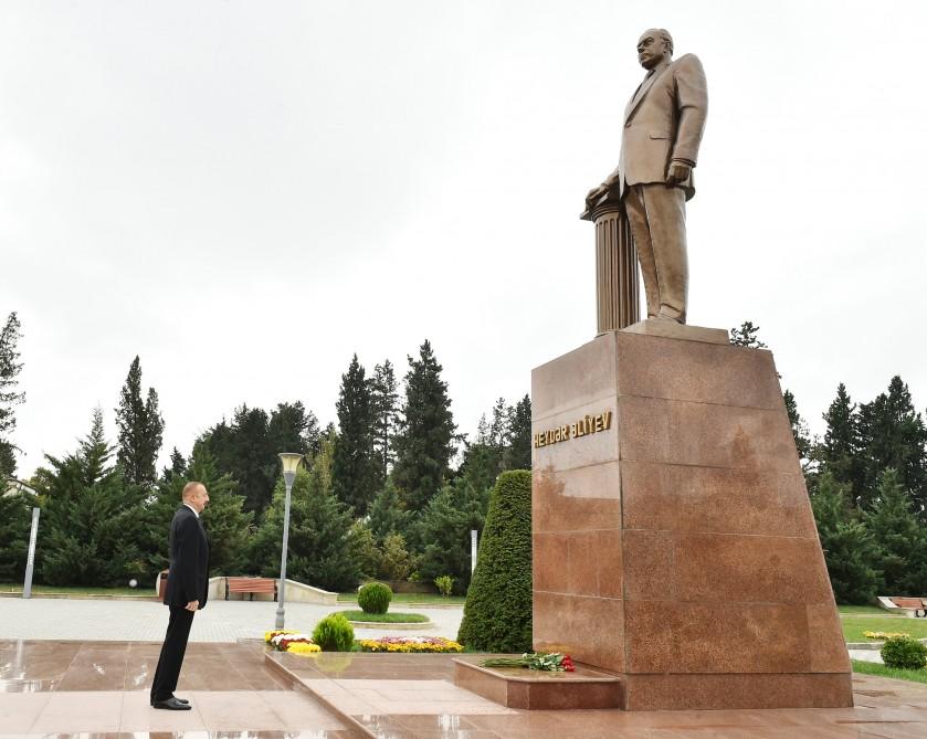 Президент Ильхам Алиев прибыл в Имишлинский район (ФОТО)