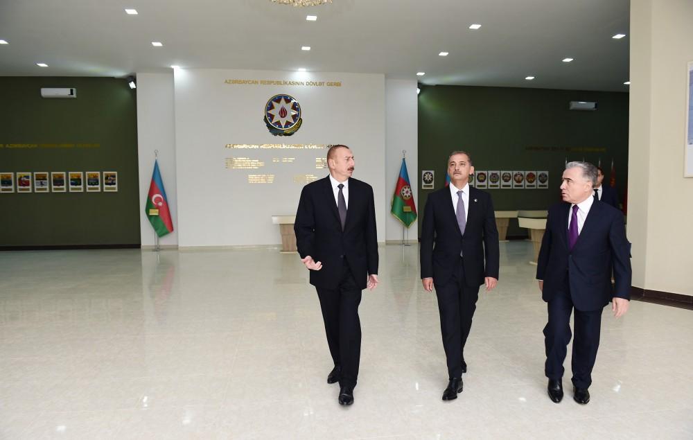 Президент Ильхам Алиев принял участие в открытии Музея флага в Имишли (ФОТО)