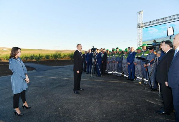 President Ilham Aliyev, First Lady Mehriban Aliyeva attend opening of Gakh Agropark (PHOTO)