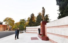 Президент Ильхам Алиев и Первая леди Мехрибан Алиева прибыли в Гахский район (ФОТО)