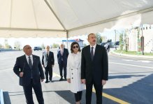 Президент Ильхам Алиев и Первая леди Мехрибан Алиева приняли участие в открытии автодороги Шеки-Киш (ФОТО)