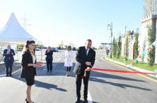 Президент Ильхам Алиев и Первая леди Мехрибан Алиева приняли участие в открытии автодороги Шеки-Киш (ФОТО)