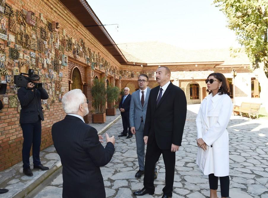 Azerbaijani president, first lady attend opening of ABAD Center of Ceramics and Applied Arts in Shaki (PHOTO)