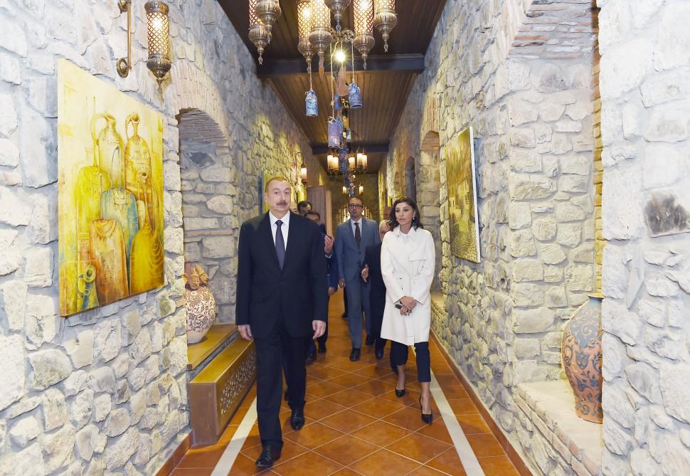 Azerbaijani president, first lady attend opening of ABAD Center of Ceramics and Applied Arts in Shaki (PHOTO)