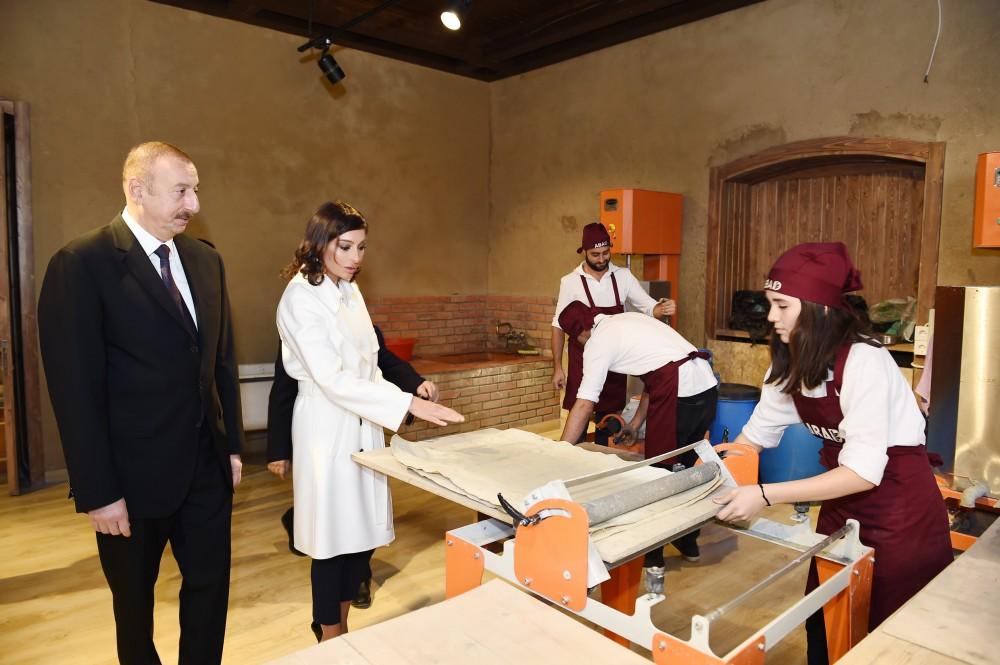 Azerbaijani president, first lady attend opening of ABAD Center of Ceramics and Applied Arts in Shaki (PHOTO)