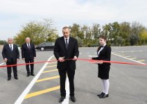Президент Ильхам Алиев принял участие в открытии автодороги в Агдамском районе (ФОТО)