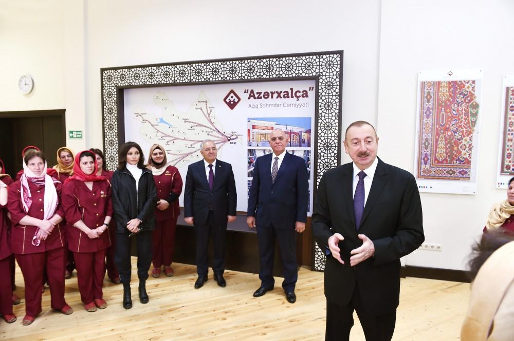 Президент Ильхам Алиев и Первая леди Мехрибан Алиева приняли участие в открытии Агдамского филиала ОАО «Азерхалча» (ФОТО)