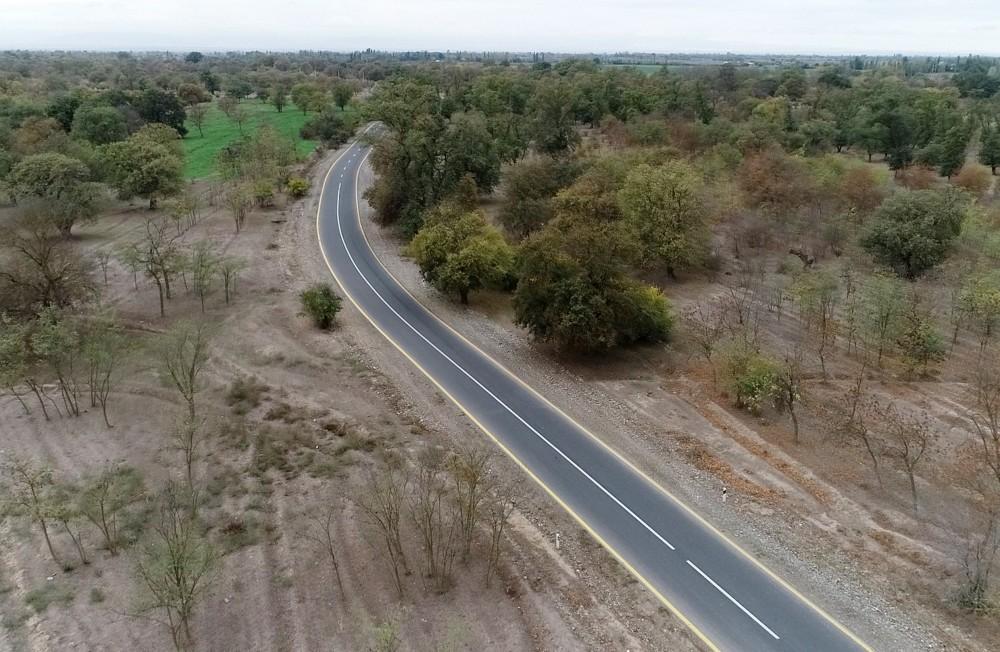 Президент Ильхам Алиев принял участие в открытии автодороги в Агдамском районе (ФОТО)