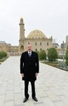 Президент Ильхам Алиев ознакомился с работами по благоустройству и созиданию вокруг бакинской мечети Тезепир (ФОТО)