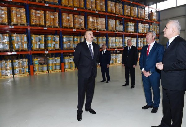 President Aliyev inaugurates construction chemicals plant in Sumgait Chemical Industrial Park (PHOTO)
