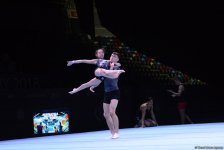 Podium training for FIG Acrobatic Gymnastics World Cup in photos