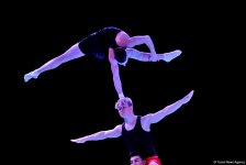 Podium training for FIG Acrobatic Gymnastics World Cup in photos