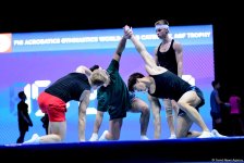 Podium training for FIG Acrobatic Gymnastics World Cup in photos