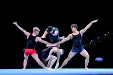 Podium training for FIG Acrobatic Gymnastics World Cup in photos