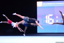Podium training for FIG Acrobatic Gymnastics World Cup in photos