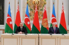 Президенты Азербайджана и Беларуси выступили с совместными заявлениями для прессы (ФОТО)