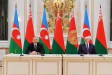 Президенты Азербайджана и Беларуси выступили с совместными заявлениями для прессы (ФОТО)