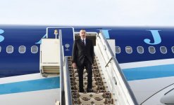Президент Ильхам Алиев прибыл с официальным визитом в Туркменистан (ФОТО)