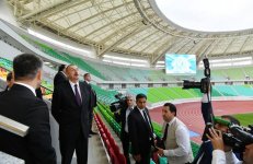 President Aliyev views Ashgabat Olympic Complex (PHOTO)