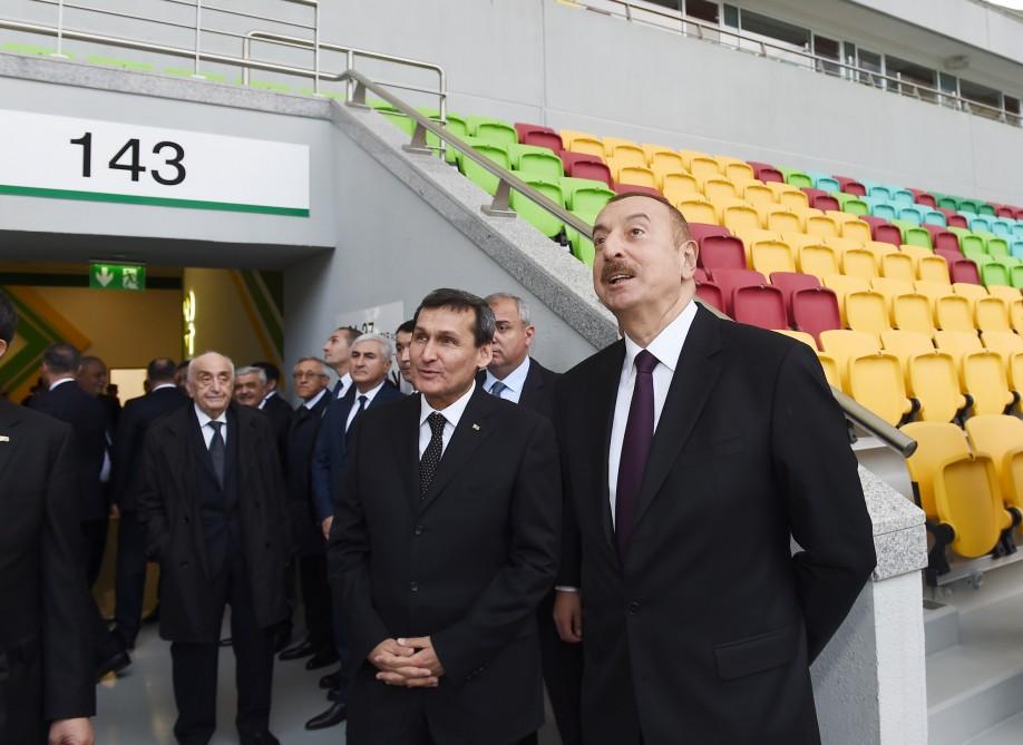President Aliyev views Ashgabat Olympic Complex (PHOTO)