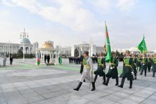 В Ашхабаде состоялась  церемония официальной встречи Президента Ильхама Алиева (ФОТО)