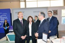 Президент Ильхам Алиев и Первая леди Мехрибан Алиева ознакомились с выставкой «Bakutel-2018» (ФОТО)
