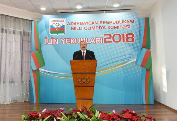 Azerbaijani president attends ceremony dedicated to 2018 sporting results (PHOTO)
