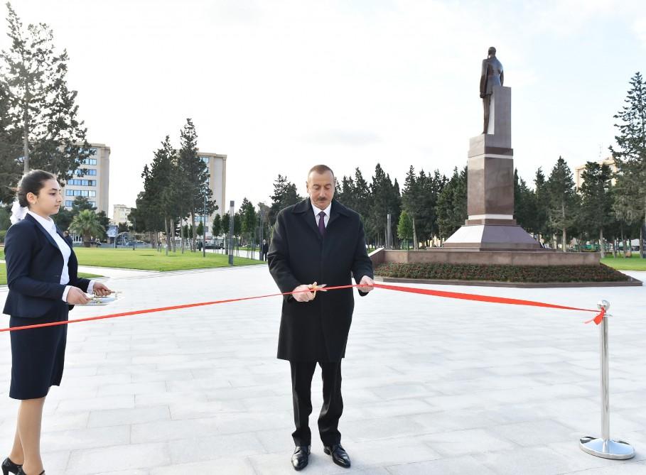 Azerbaijani president inaugurates Youth Center (PHOTO)