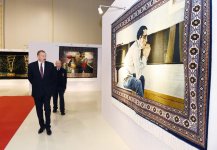 Президент Ильхам Алиев и Первая леди Мехрибан Алиева ознакомились с выставкой в связи с 90-летним юбилеем народного художника Таира Салахова (ФОТО)