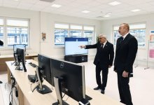 Президент Ильхам Алиев принял участие в открытии битумной установки и пункта заправки сжиженного газа на Бакинском НПЗ (ФОТО)