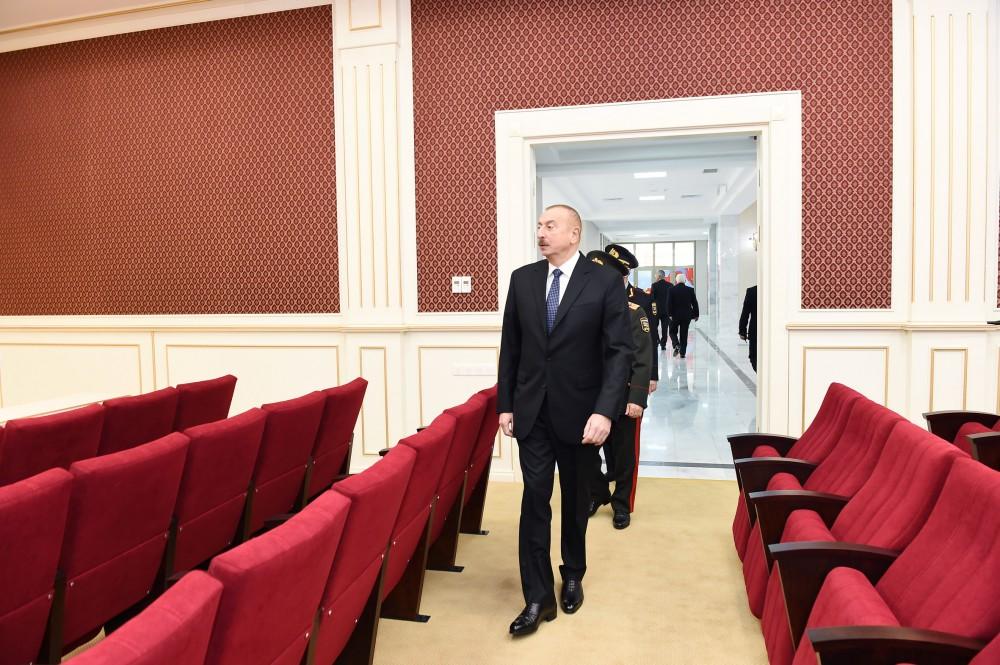 Президент Ильхам Алиев принял участие в открытии нового учебного здания Полицейской академии МВД (ФОТО)