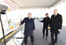 Azerbaijani president with first lady attend opening of Yasamal residential complex (PHOTO)
