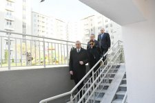 Azerbaijani president with first lady attend opening of Yasamal residential complex (PHOTO)