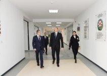 Azerbaijani president with first lady attend opening of Yasamal residential complex (PHOTO)