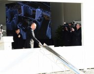 Azerbaijani president with first lady attend opening of Yasamal residential complex (PHOTO)