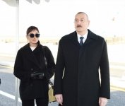 Azerbaijani president with first lady attend opening of Yasamal residential complex (PHOTO)