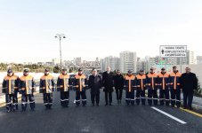 Azerbaijani president with first lady attend opening of Yasamal residential complex (PHOTO)