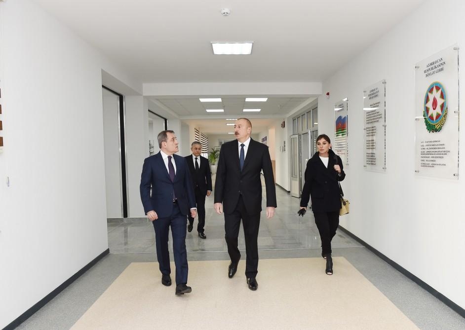 Azerbaijani president with first lady attend opening of Yasamal residential complex (PHOTO)