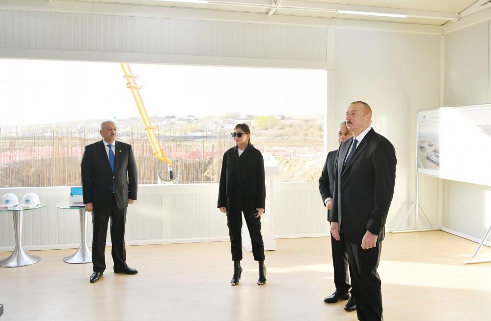 Azerbaijani president with first lady attend opening of Yasamal residential complex (PHOTO)